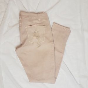 Refuge |8| beige/pink skinny jeans